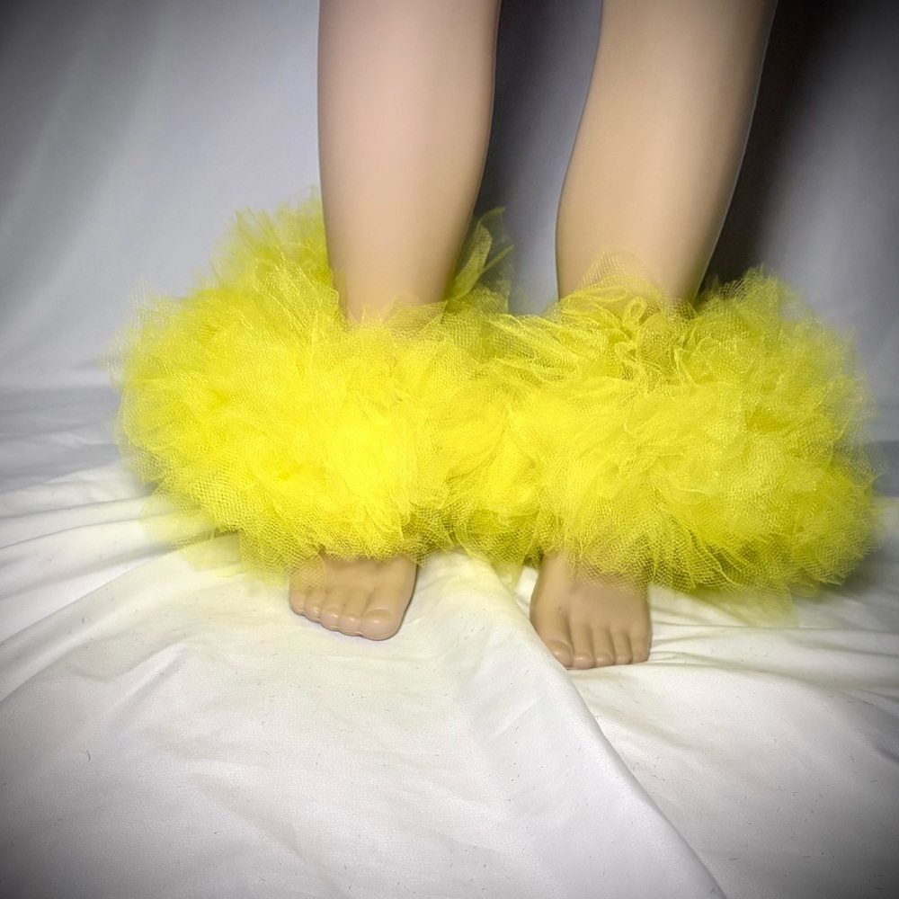 Yellow Fluffy TuTu Ankles